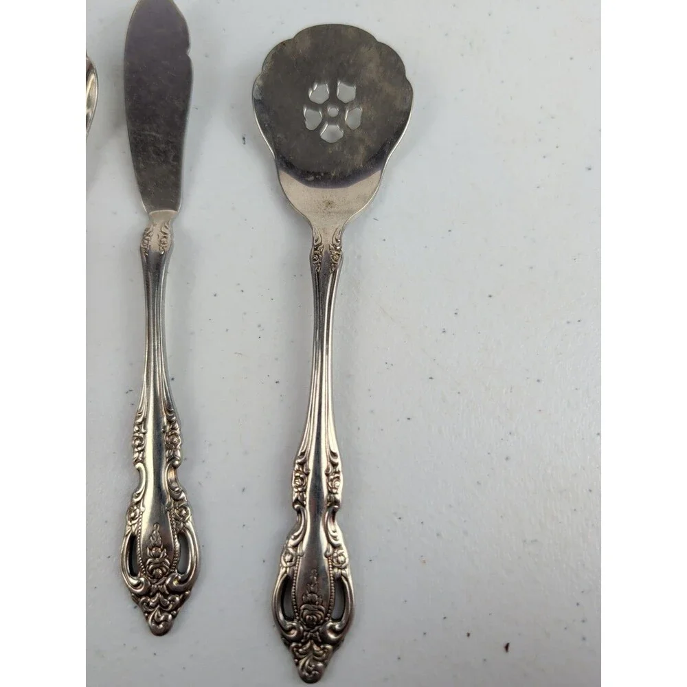 3 Piece Set Oneida Community BRAHMS Butter Spreader, Jelly Server & Sugar Spoon